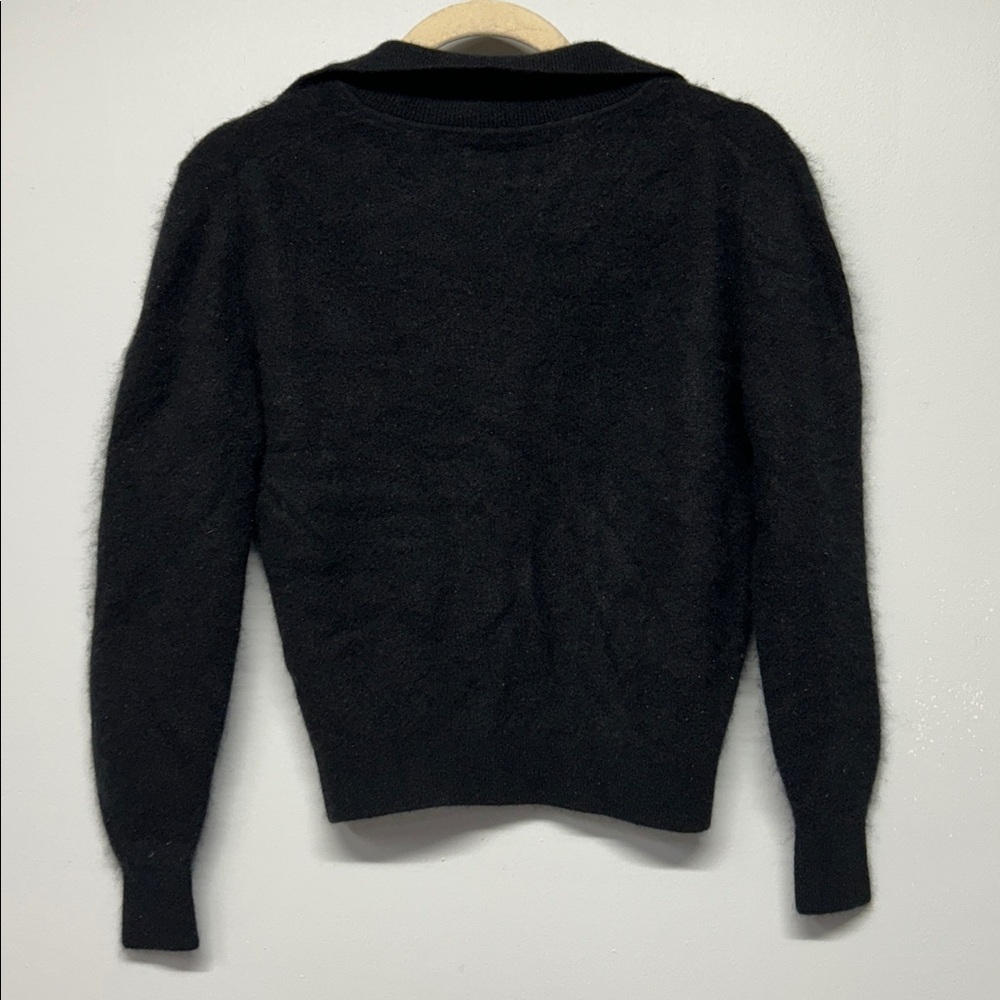 Khaite Jo Stretch‎ Cashmere Polo Sweater Black Size XS - Picture 6 of 7